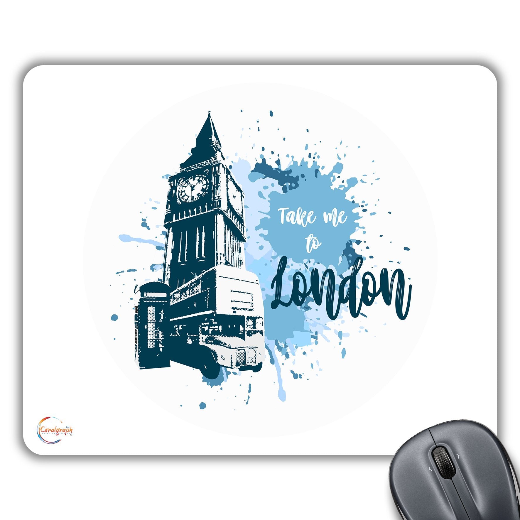 CP254 Take Me to London Novelty Gift Printed PC Laptop Computer Mouse Mat Pad