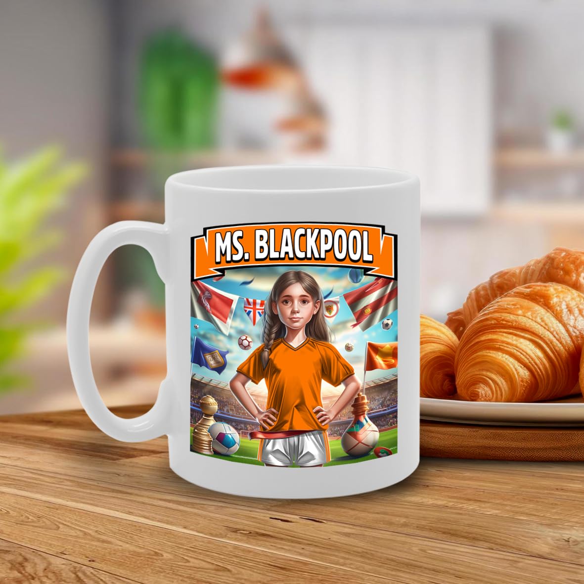 Ms Blackpool   Printed Tea Coffee Ceramic  For Footie Fan Ladies Girls Mg6384 - Funny Printed Coffee Mug - Great Gift Idea