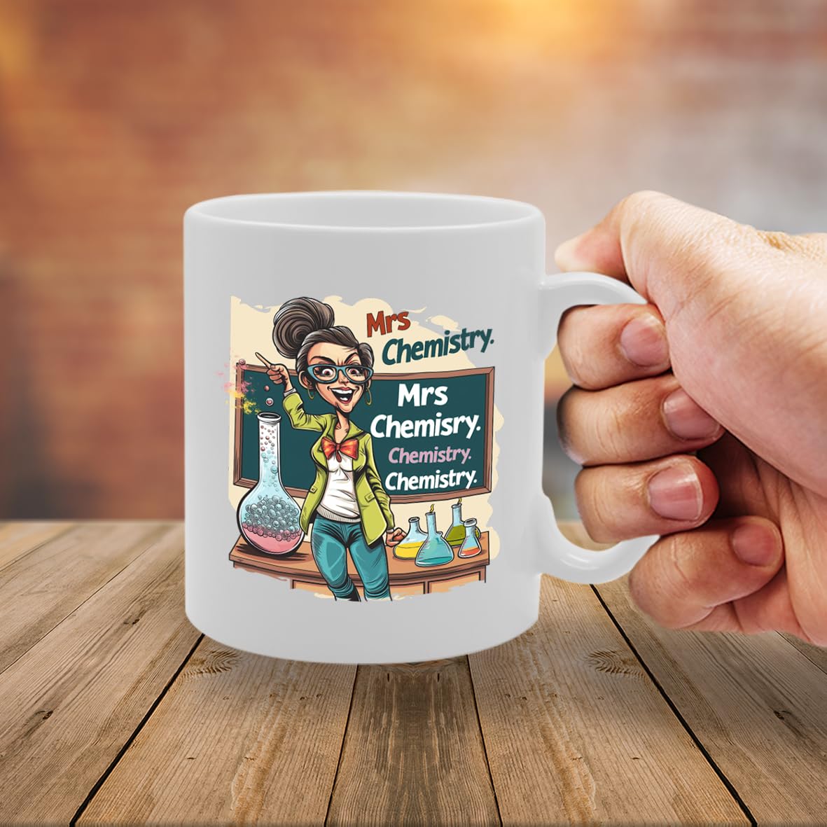 Mrs Chemistry  - Designed For Female Chemistry Teachers, Scientists, Research Enthusiasts, Durable Ceramic, Dishwasher Safe, Perfect For Celebrating Science Mg6025 - Funny Printed Coffee Mug - Great Gift Idea