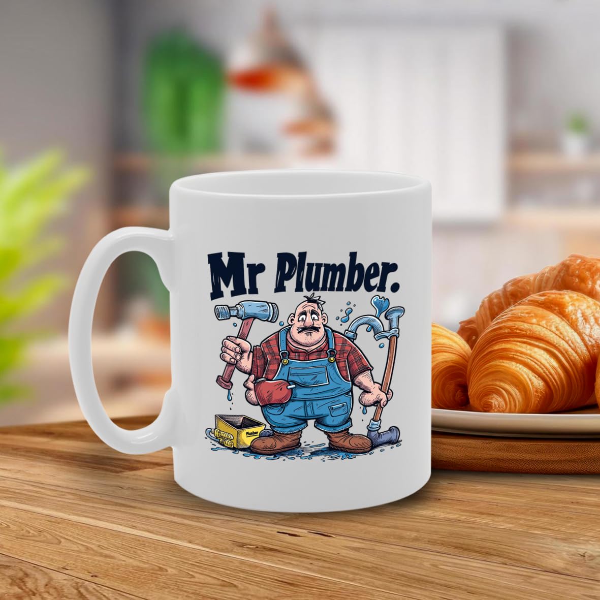 Mr Plumber Ceramic  - Ideal For Plumbers, Pipefitters, And Plumbing Enthusiasts - 11Oz Coffee  With Fun Design Mg6287 - Funny Printed Coffee Mug - Great Gift Idea