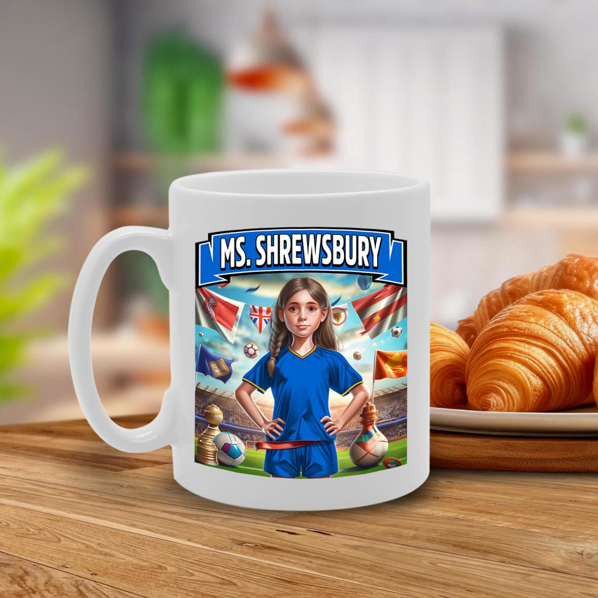 Ms Shrewsbury   Printed Tea Coffee Ceramic  For Footie Fan Ladies Girls Mg6384 - Funny Printed Coffee Mug - Great Gift Idea