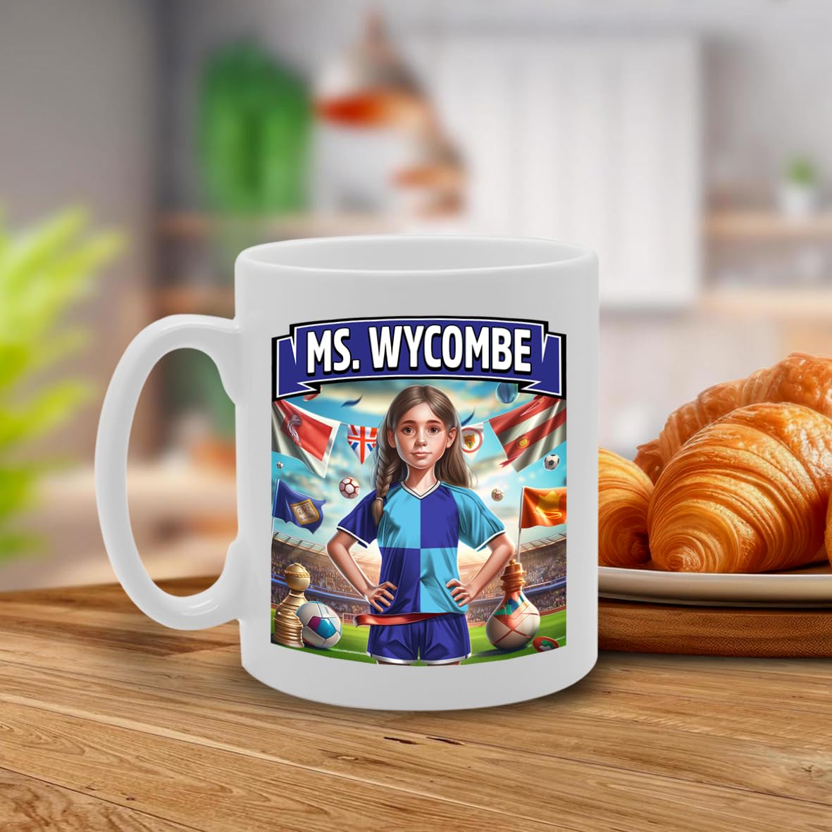Ms Wycombe   Printed Tea Coffee Ceramic  For Footie Fan Ladies Girls Mg6384 - Funny Printed Coffee Mug - Great Gift Idea