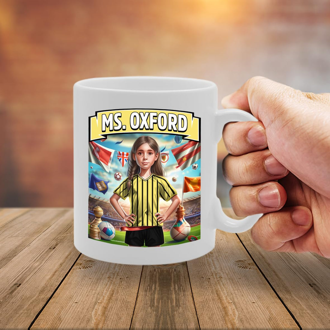 Ms Oxford   Printed Tea Coffee Ceramic  For Footie Fan Ladies Girls Mg6384 - Funny Printed Coffee Mug - Great Gift Idea