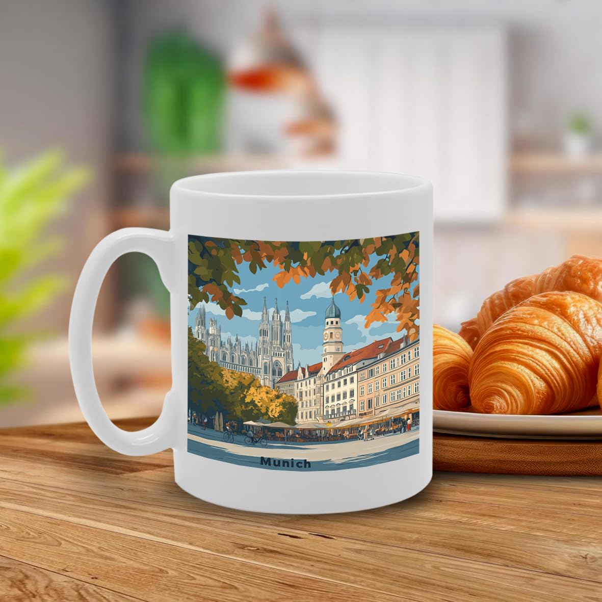 11Oz Dishwasher-Safe Ceramic  Featuring Popular Cities & Capitals From Europe And Around The World (Munich) - Funny Printed Coffee Mug - Great Gift Idea