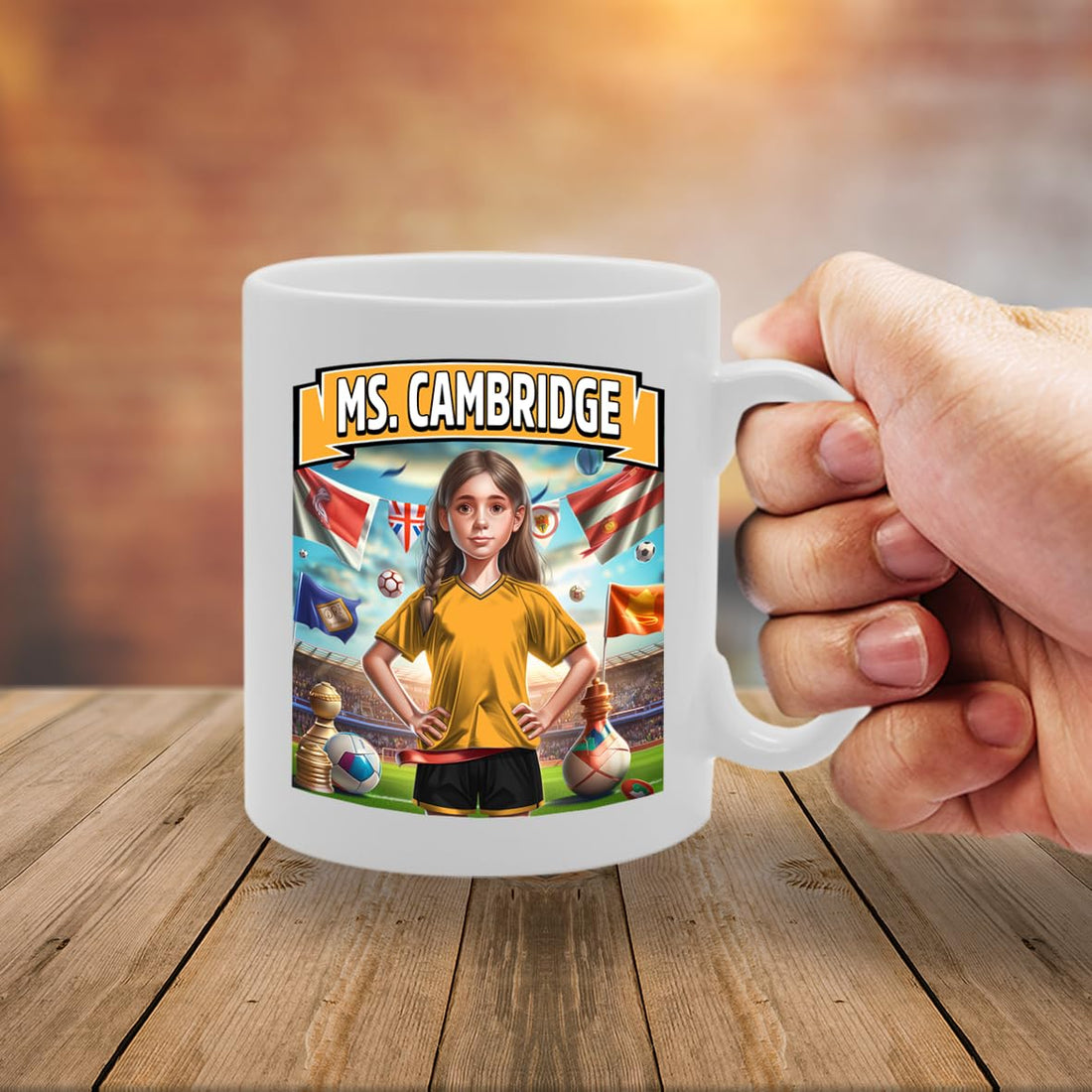 Ms Cambridge   Printed Tea Coffee Ceramic  For Footie Fan Ladies Girls Mg6384 - Funny Printed Coffee Mug - Great Gift Idea