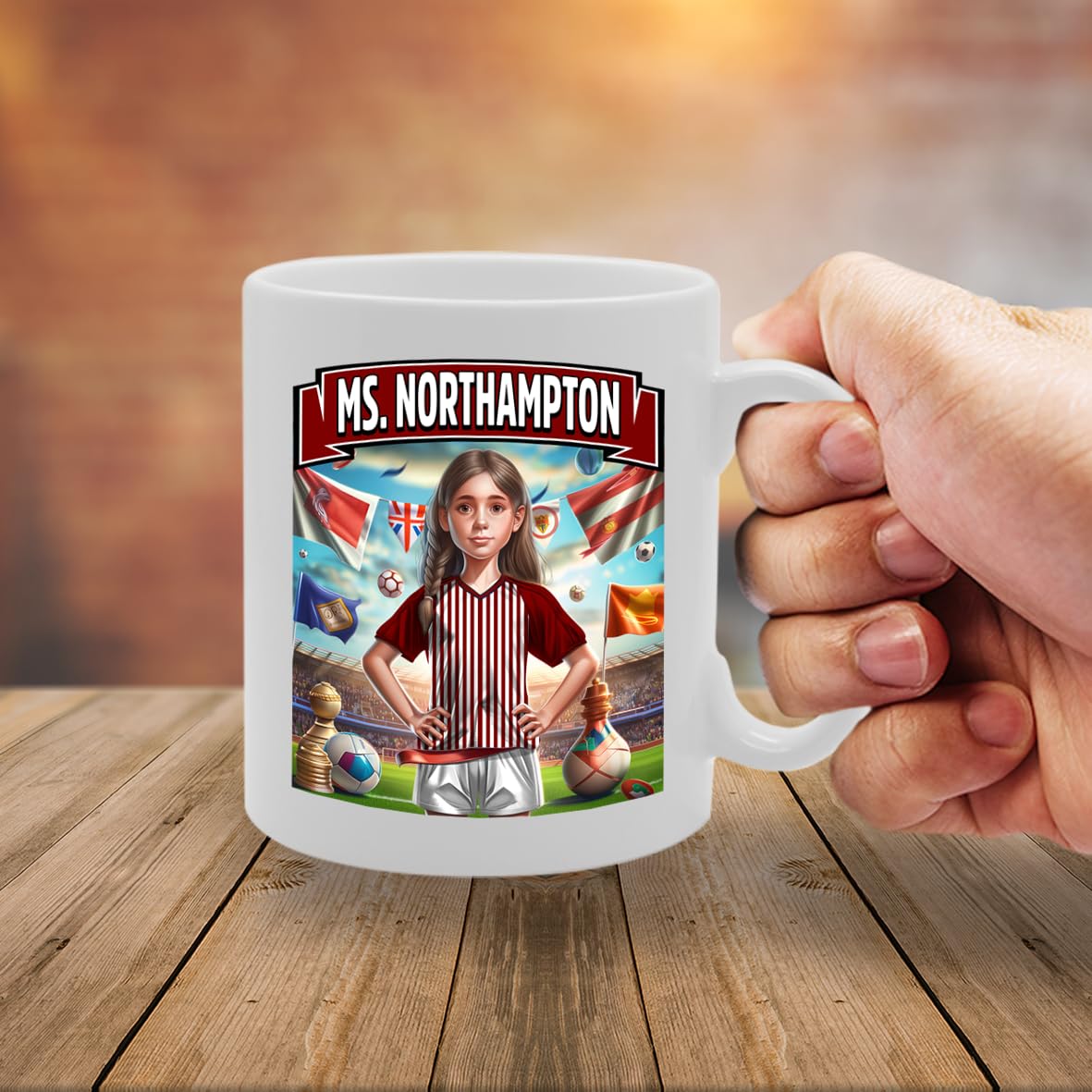 Ms Northampton   Printed Tea Coffee Ceramic  For Footie Fan Ladies Girls Mg6384 - Funny Printed Coffee Mug - Great Gift Idea