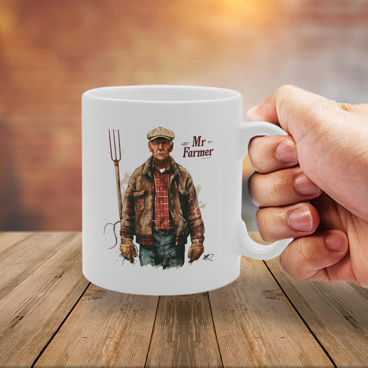 Mr Farmer  - Ideal For Farmers And Agriculture Enthusiasts, 11Oz Ceramic Coffee  For Farming Professionals And Rural Life Lovers Mg5919 - Funny Printed Coffee Mug - Great Gift Idea