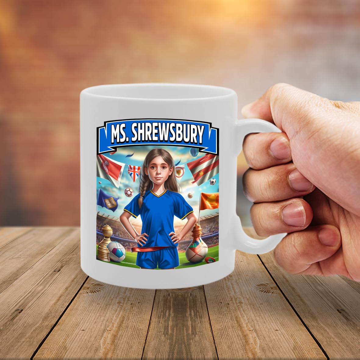 Ms Shrewsbury   Printed Tea Coffee Ceramic  For Footie Fan Ladies Girls Mg6384 - Funny Printed Coffee Mug - Great Gift Idea