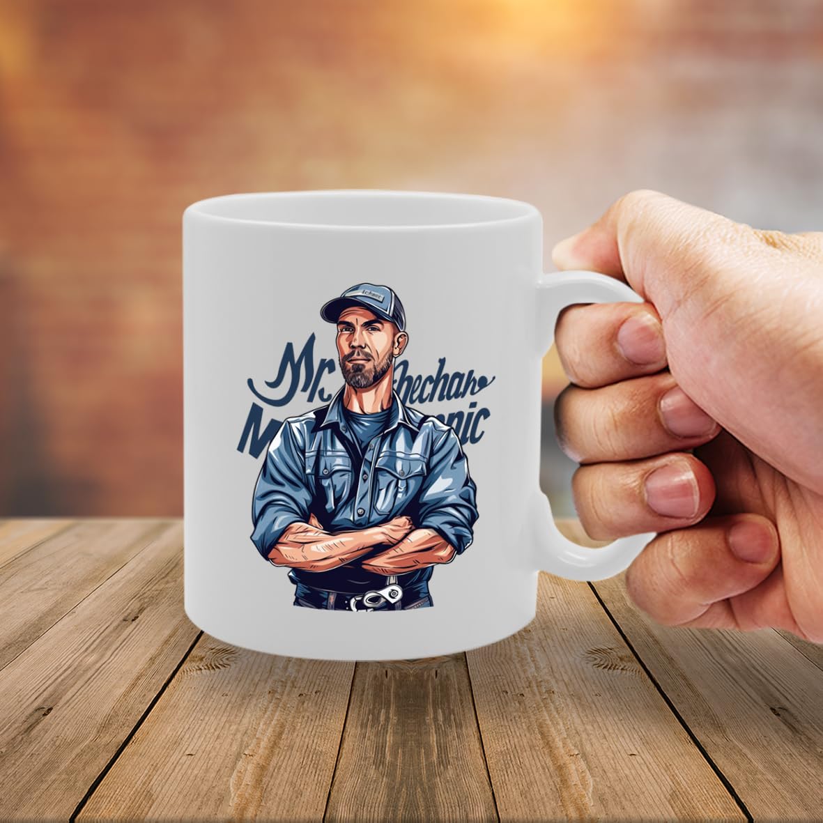 Mr Mechanic  - Ideal For Mechanics And Car Enthusiasts, 11Oz Ceramic Coffee  For Auto Technicians And Garage Pros Mg5948 - Funny Printed Coffee Mug - Great Gift Idea