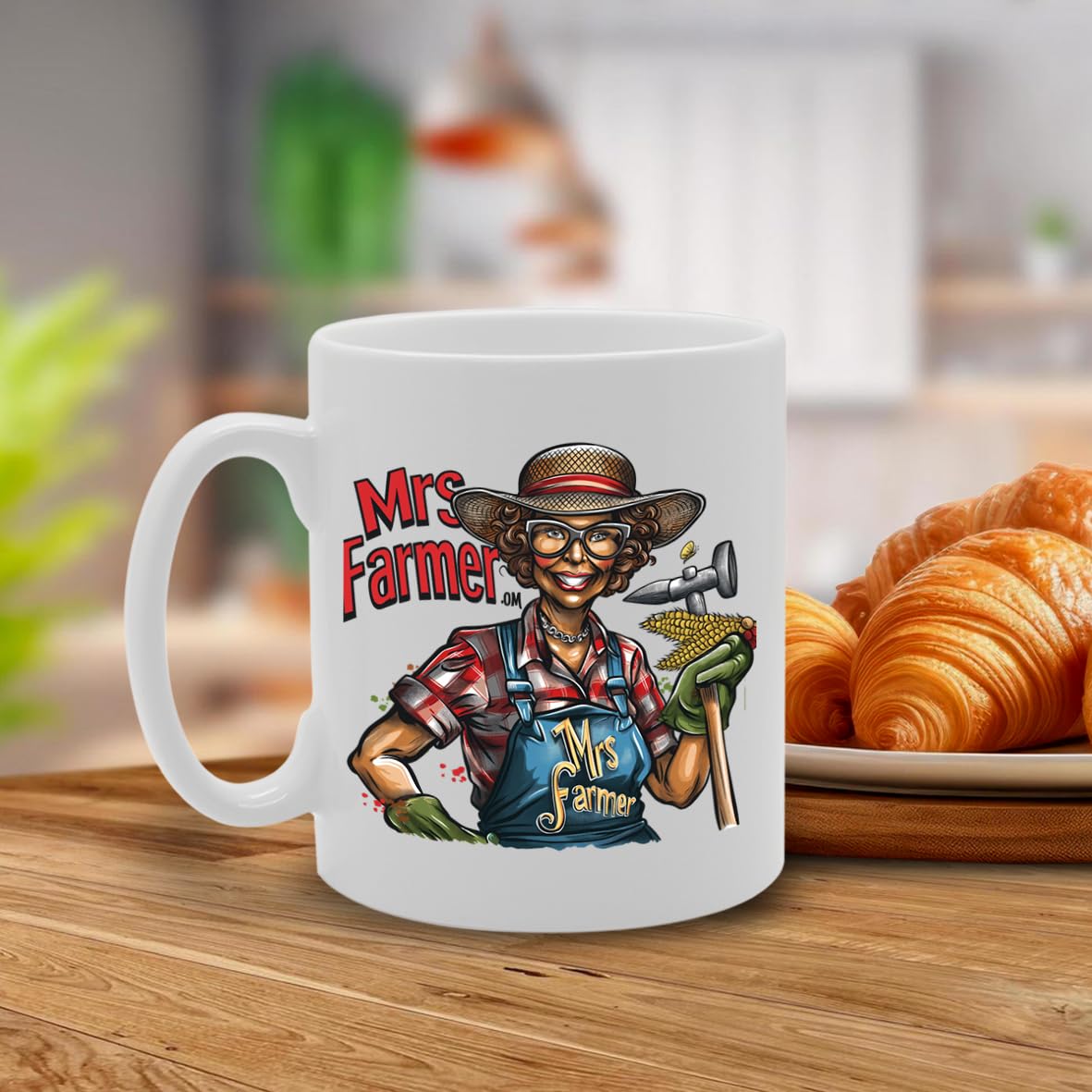 Mrs Farmer  - For Female Farmers, Agricultural Workers, Farming Enthusiasts, Durable Ceramic, Dishwasher Safe, Premium Print Mg6063 - Funny Printed Coffee Mug - Great Gift Idea
