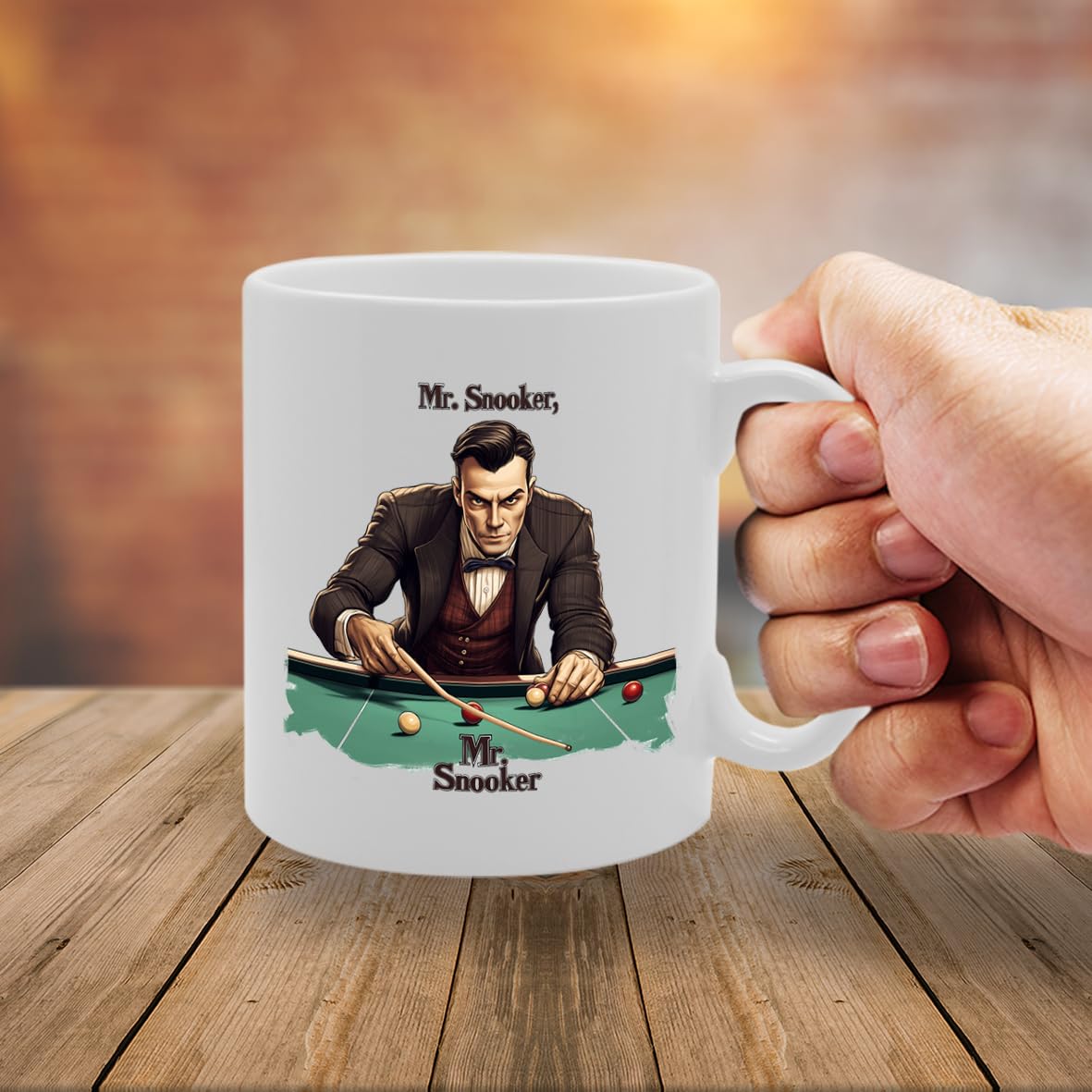 11Oz Ceramic  Featuring Popular Sports Designs From Around The World – Ideal For Sports Fans And Enthusiasts (Snooker Mg6571) - Funny Printed Coffee Mug - Great Gift Idea