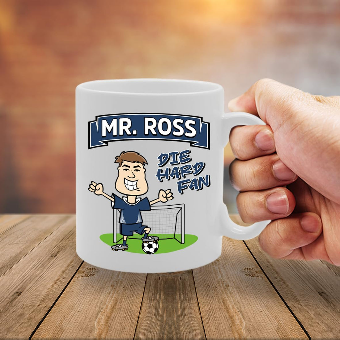 Mr Ross Die Hard Fan   Printed Tea Coffee Ceramic  Mg5898 - Funny Printed Coffee Mug - Great Gift Idea