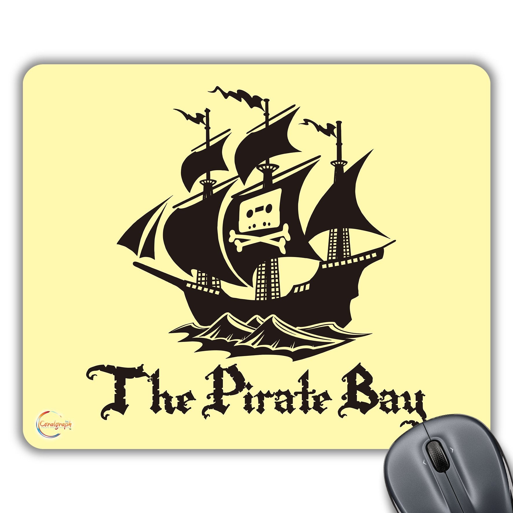 CP381 The Pirate Bay Novelty Gift Printed PC Laptop Computer Mouse Mat Pad