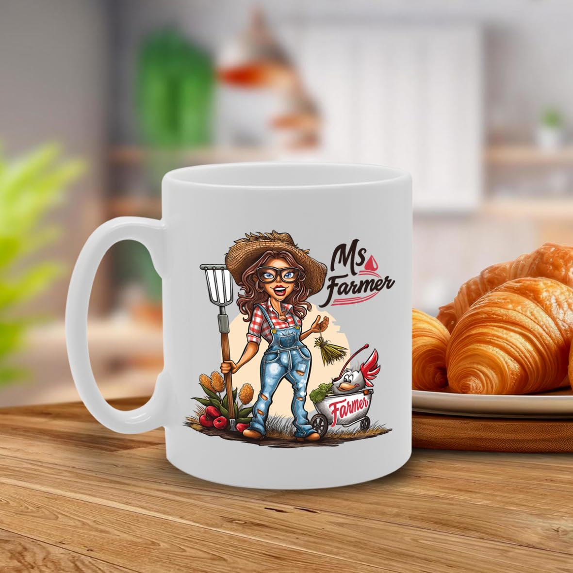 Ms Farmer  - For Female Farmers, Agricultural Workers, Farming Enthusiasts, Durable Ceramic, Dishwasher Safe, Premium Print Mg6064 - Funny Printed Coffee Mug - Great Gift Idea