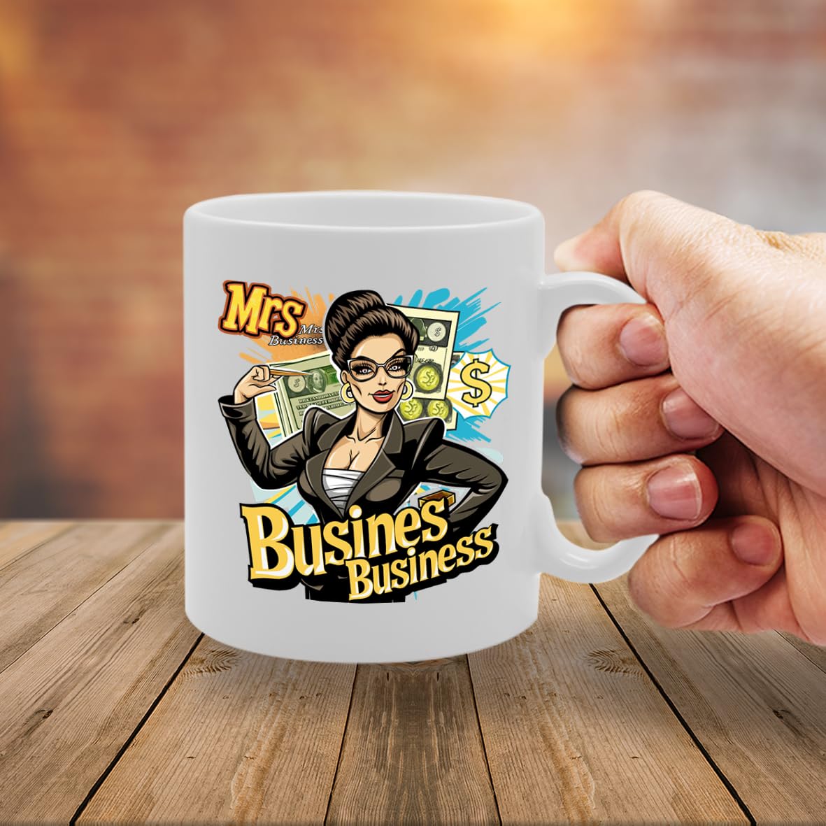 Mrs Business  - Designed For Female Business Professionals, Entrepreneurs, Executives, Durable Ceramic, Dishwasher Safe, Celebrates Business Excellence Mg6027 - Funny Printed Coffee Mug - Great Gift Idea