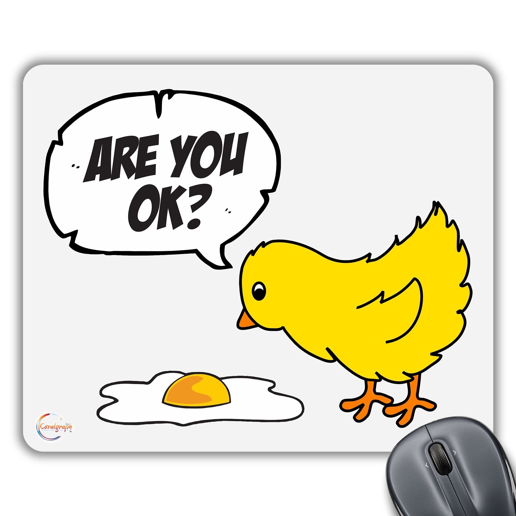 CP195 are You Ok? Novelty Gift Printed PC Laptop Computer Mouse Mat Pad