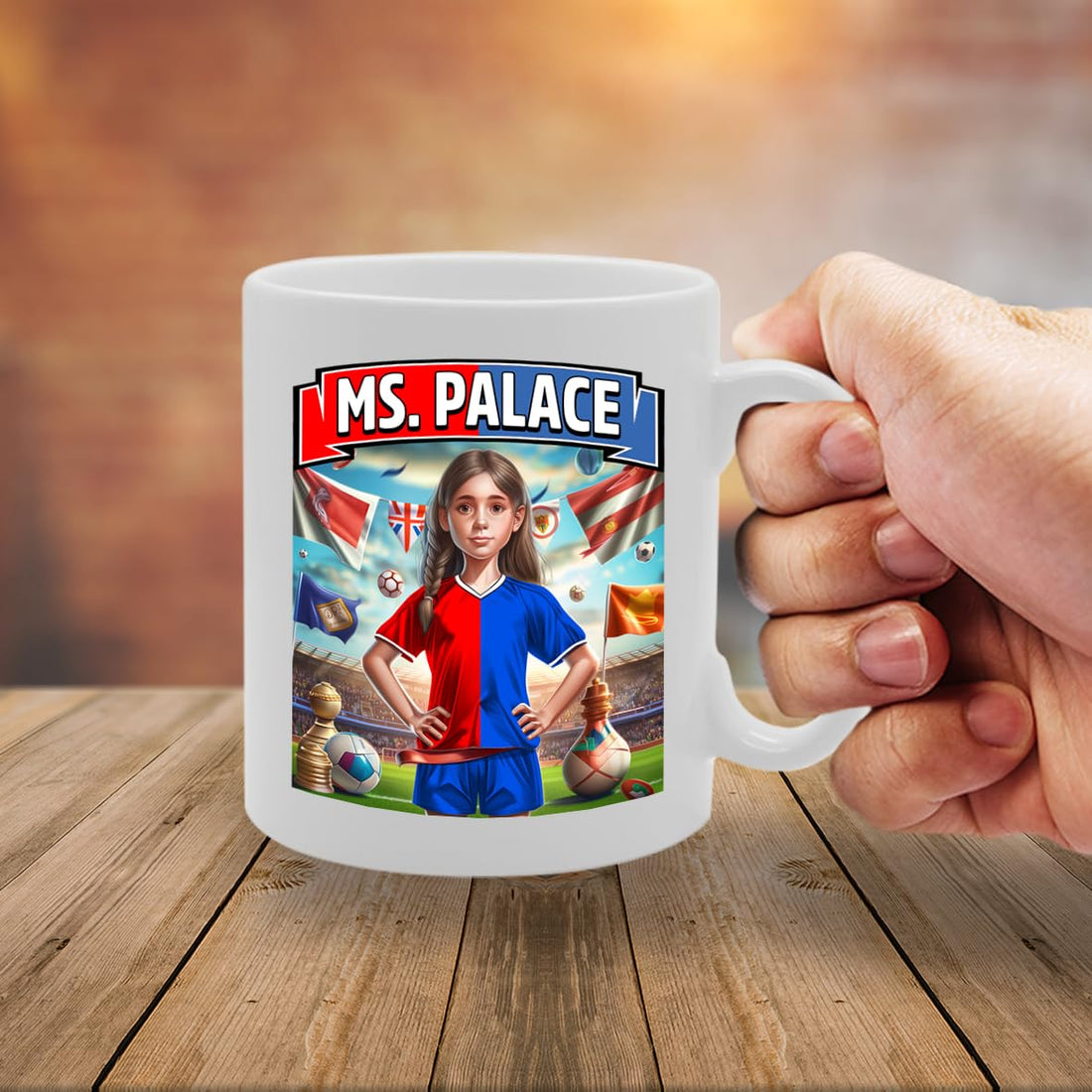 Ms Palace   Printed Tea Coffee Ceramic  For Footie Fan Ladies Girls Mg6384 - Funny Printed Coffee Mug - Great Gift Idea