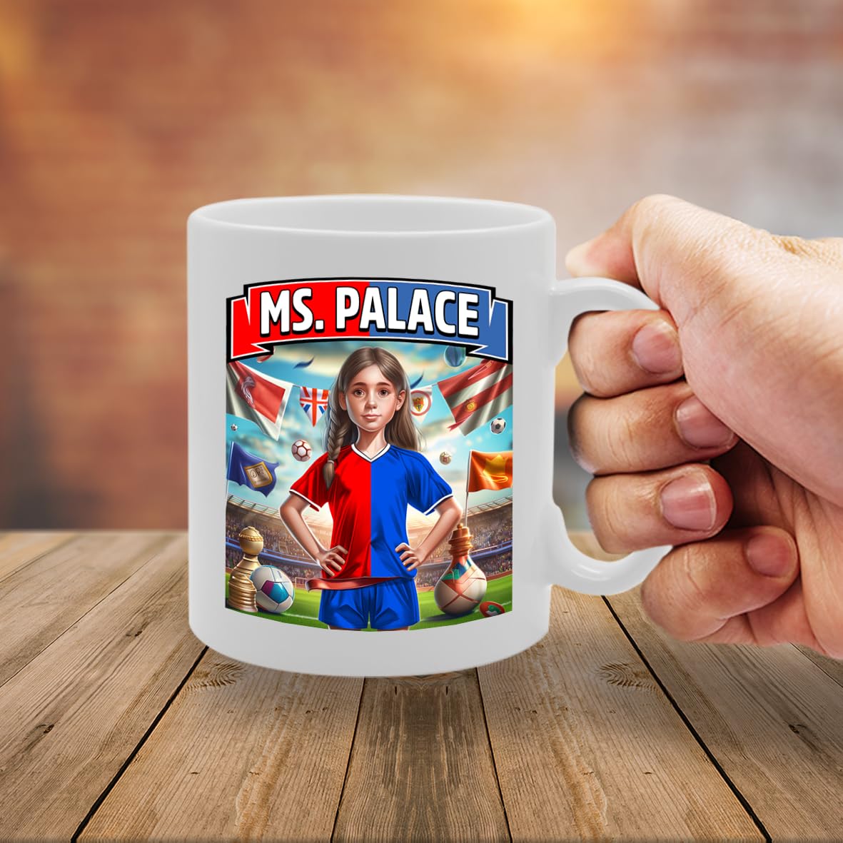 Ms Palace   Printed Tea Coffee Ceramic  For Footie Fan Ladies Girls Mg6384 - Funny Printed Coffee Mug - Great Gift Idea