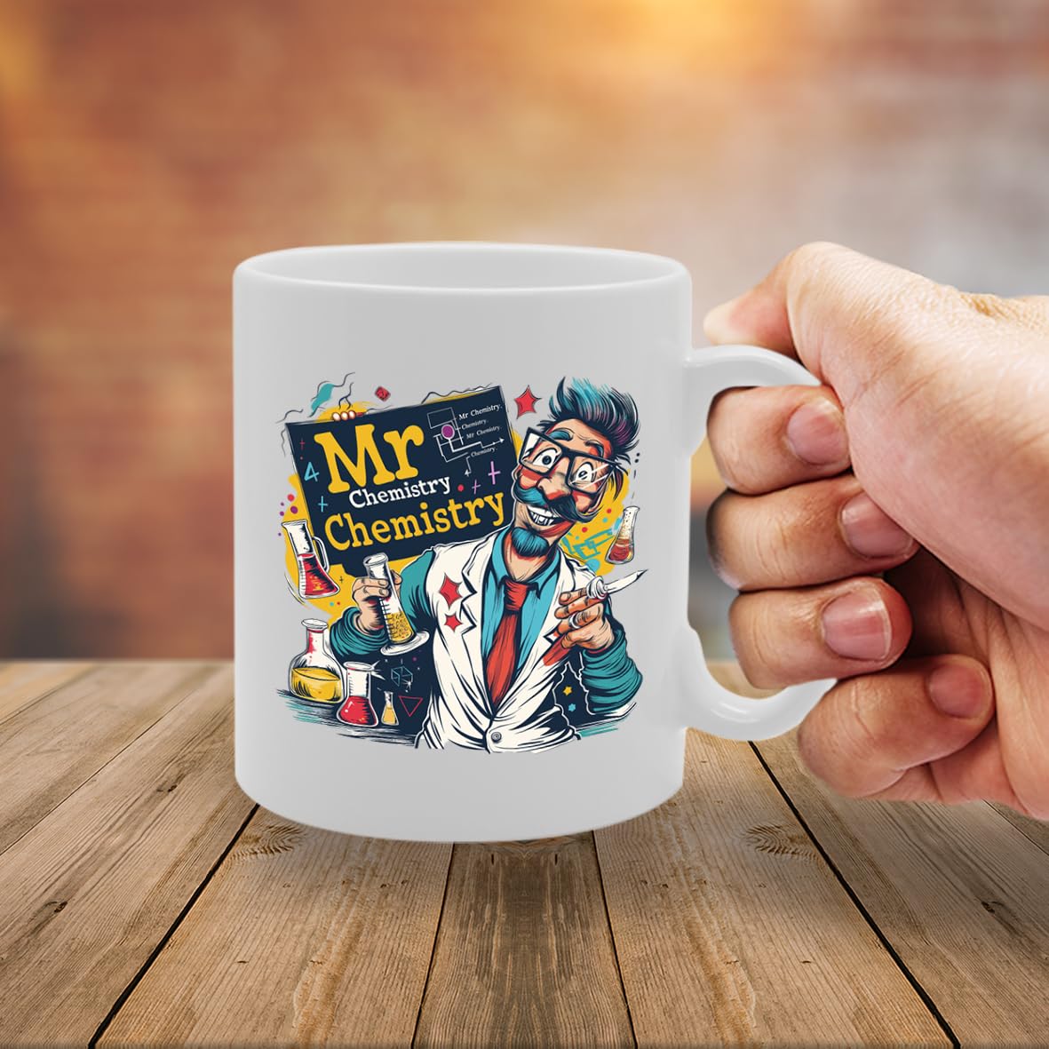 Mr Chemistry  - Created For Chemistry Teachers, Scientists, Research Enthusiasts, Sturdy Ceramic, Dishwasher Safe, Ideal For Celebrating Science And Education Mg6024 - Funny Printed Coffee Mug - Great Gift Idea