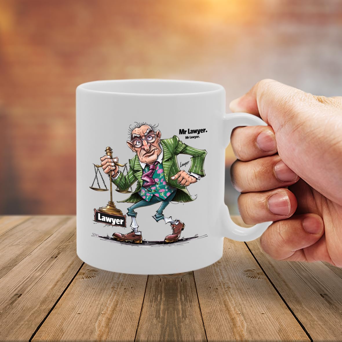 Mr Lawyer  - For Lawyers, Legal Professionals, Law Students, Durable Ceramic, Dishwasher Safe, Premium Print For Daily Use Mg6054 - Funny Printed Coffee Mug - Great Gift Idea