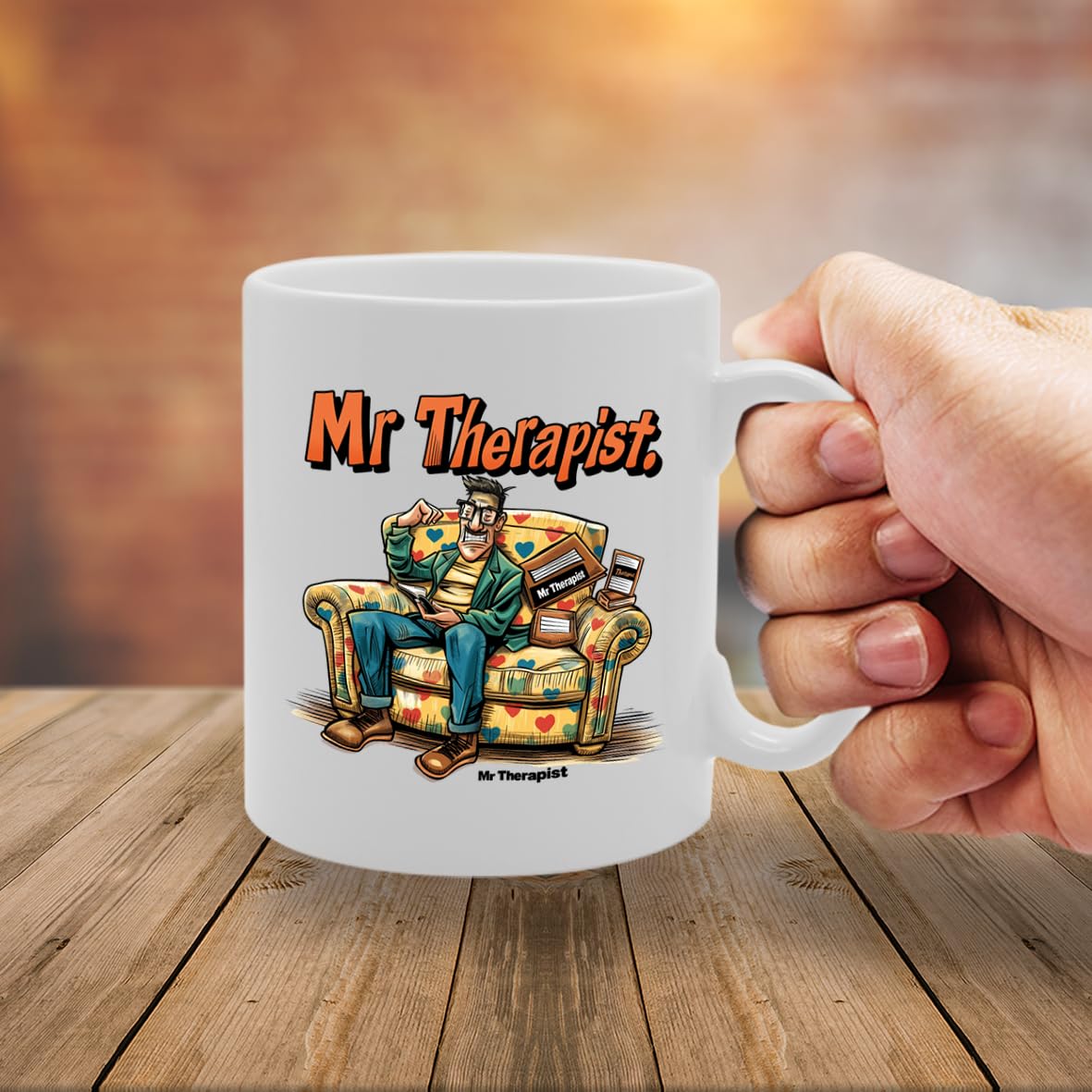 Mr Therapist  - For Therapists, Counselors, Mental Health Professionals, Durable Ceramic, Dishwasher Safe, Premium Print Mg6088 - Funny Printed Coffee Mug - Great Gift Idea