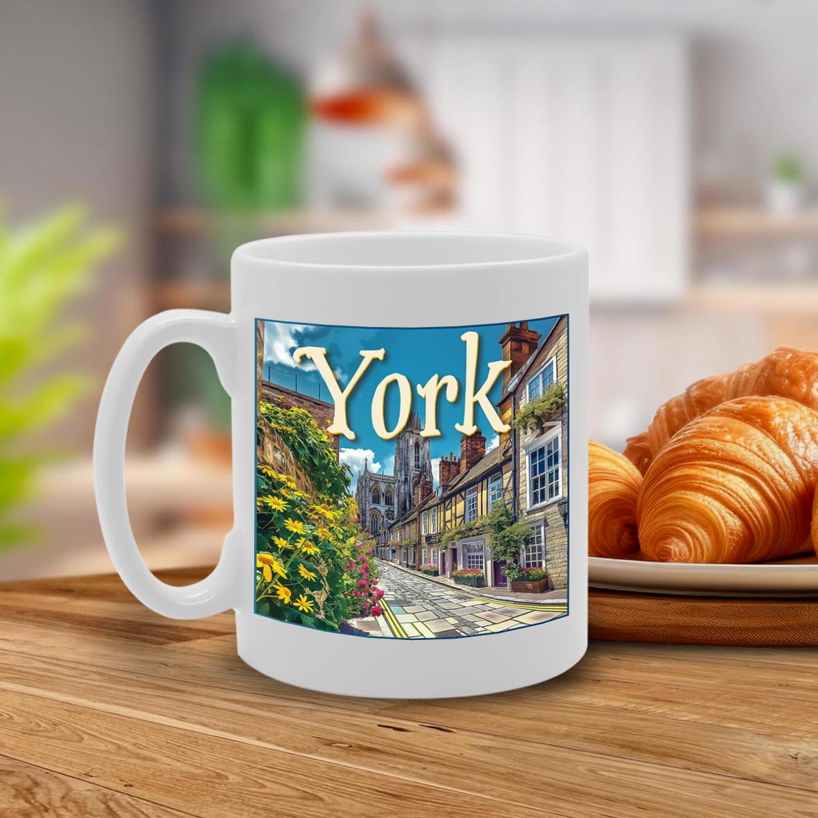 Printed Coffee Ceramic  Featuring Cities And Landmarks In United Kingdom (York) - Funny Printed Coffee Mug - Great Gift Idea