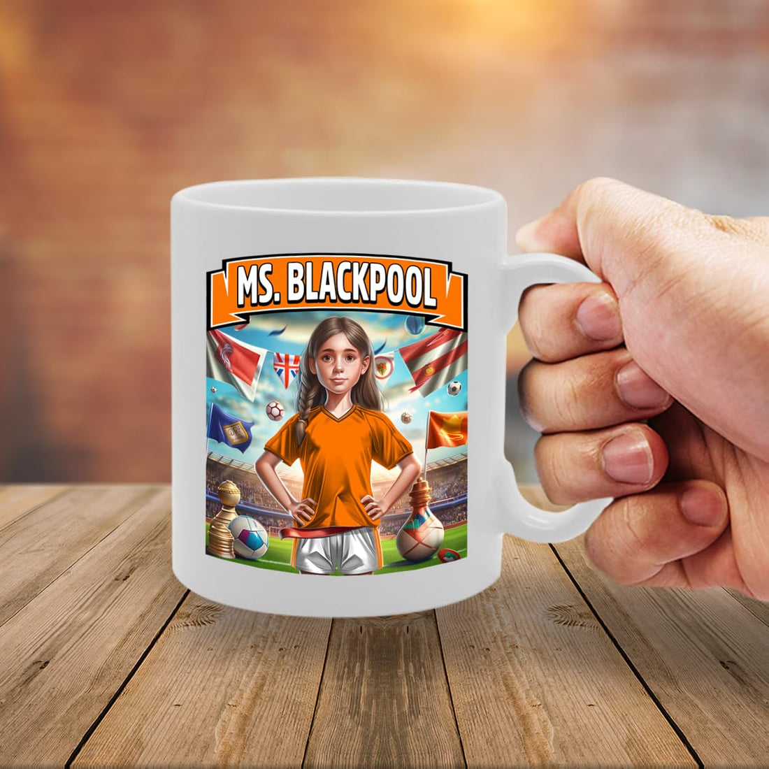 Ms Blackpool   Printed Tea Coffee Ceramic  For Footie Fan Ladies Girls Mg6384 - Funny Printed Coffee Mug - Great Gift Idea
