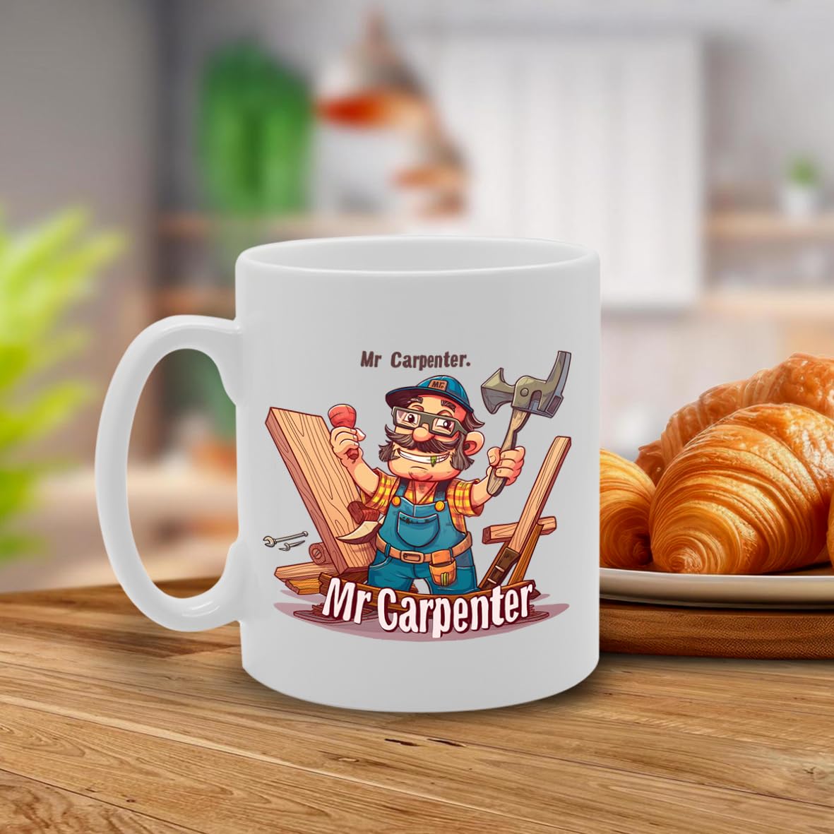 Mr Carpenter  - For Carpenters, Woodworkers, Diy Enthusiasts, Durable Ceramic, Dishwasher Safe, Premium Print Mg6094 - Funny Printed Coffee Mug - Great Gift Idea
