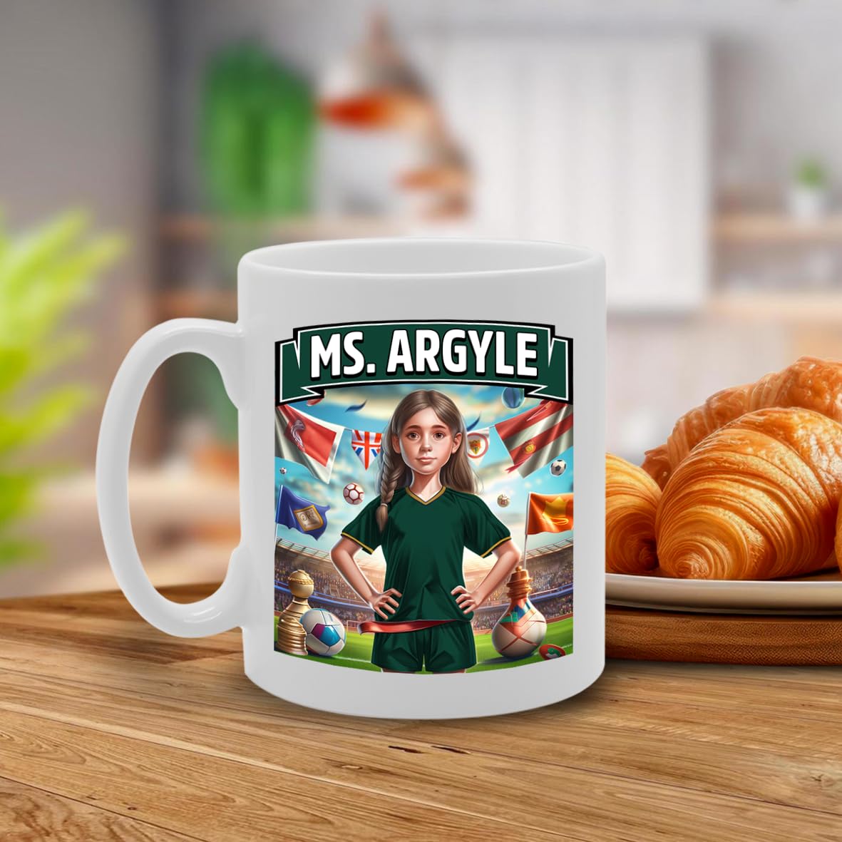 Ms Argyle   Printed Tea Coffee Ceramic  For Footie Fan Ladies Girls Mg6384 - Funny Printed Coffee Mug - Great Gift Idea