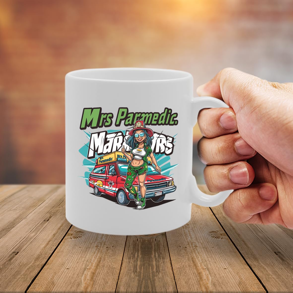 Mrs Paramedic  - For Female Paramedics, Emts, First Responders, Durable Ceramic, Dishwasher Safe, Premium Print Mg6093 - Funny Printed Coffee Mug - Great Gift Idea