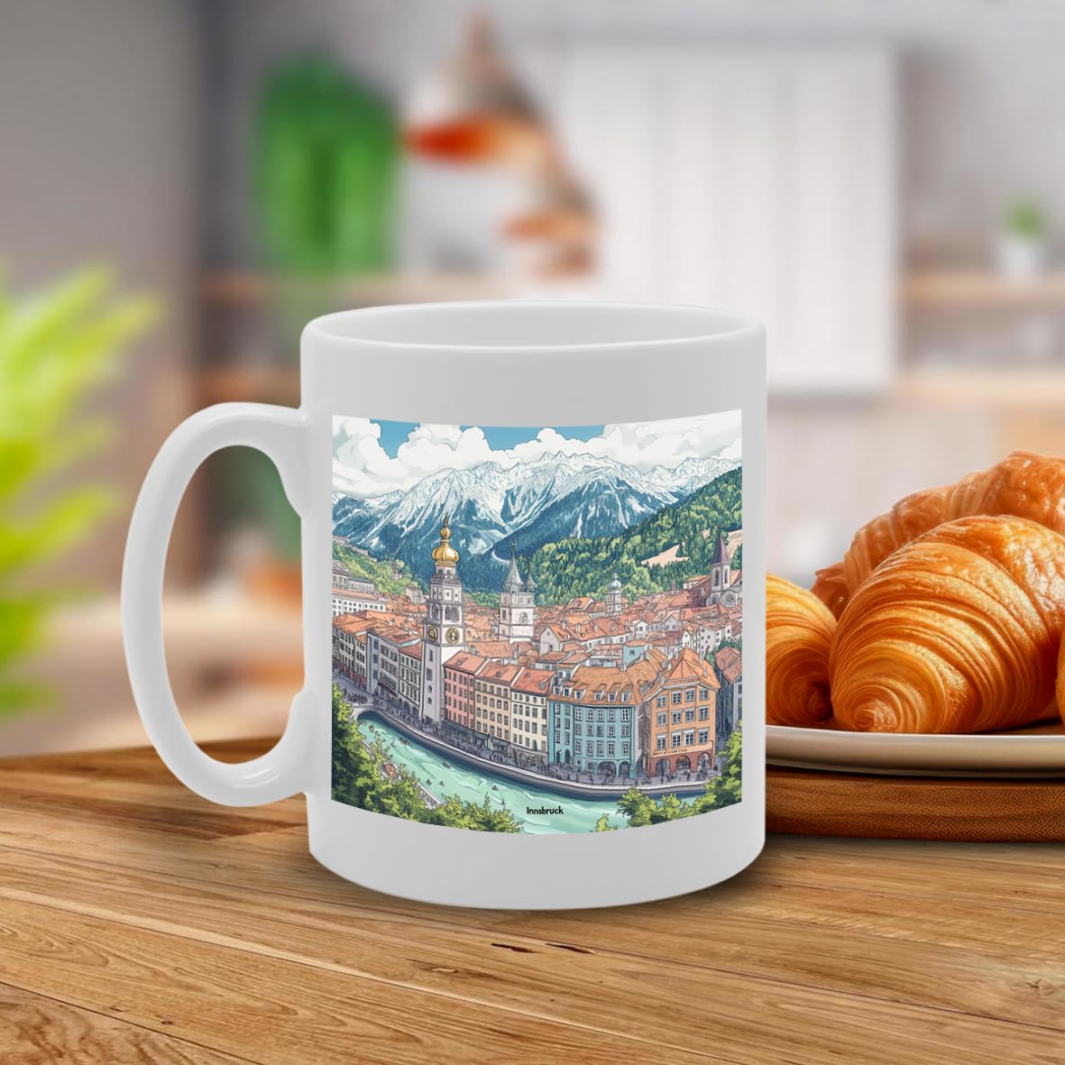 11Oz Dishwasher-Safe Ceramic  Featuring Popular Cities & Capitals From Europe And Around The World (Innsbruck) - Funny Printed Coffee Mug - Great Gift Idea
