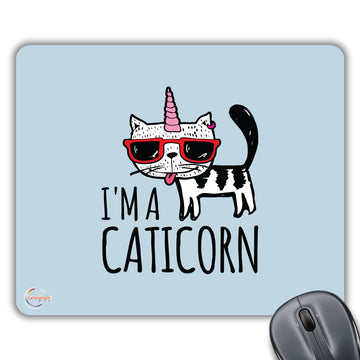 CP358 I'm A Caticorn Novelty Gift Printed PC Laptop Computer Mouse Mat Pad
