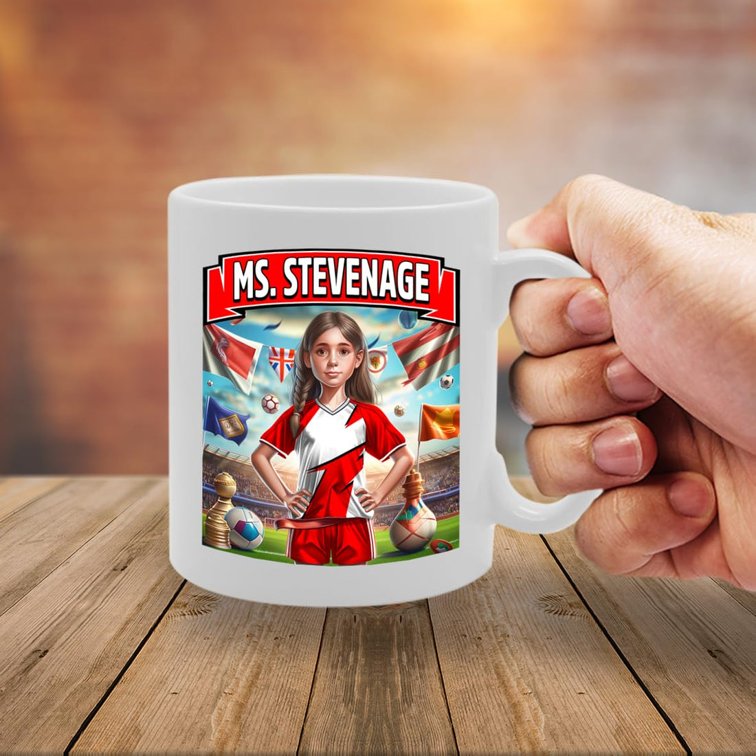 Ms Stevenage   Printed Tea Coffee Ceramic  For Footie Fan Ladies Girls Mg6384 - Funny Printed Coffee Mug - Great Gift Idea