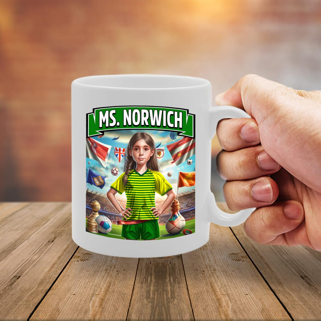 Ms Norwich   Printed Tea Coffee Ceramic  For Footie Fan Ladies Girls Mg6384 - Funny Printed Coffee Mug - Great Gift Idea