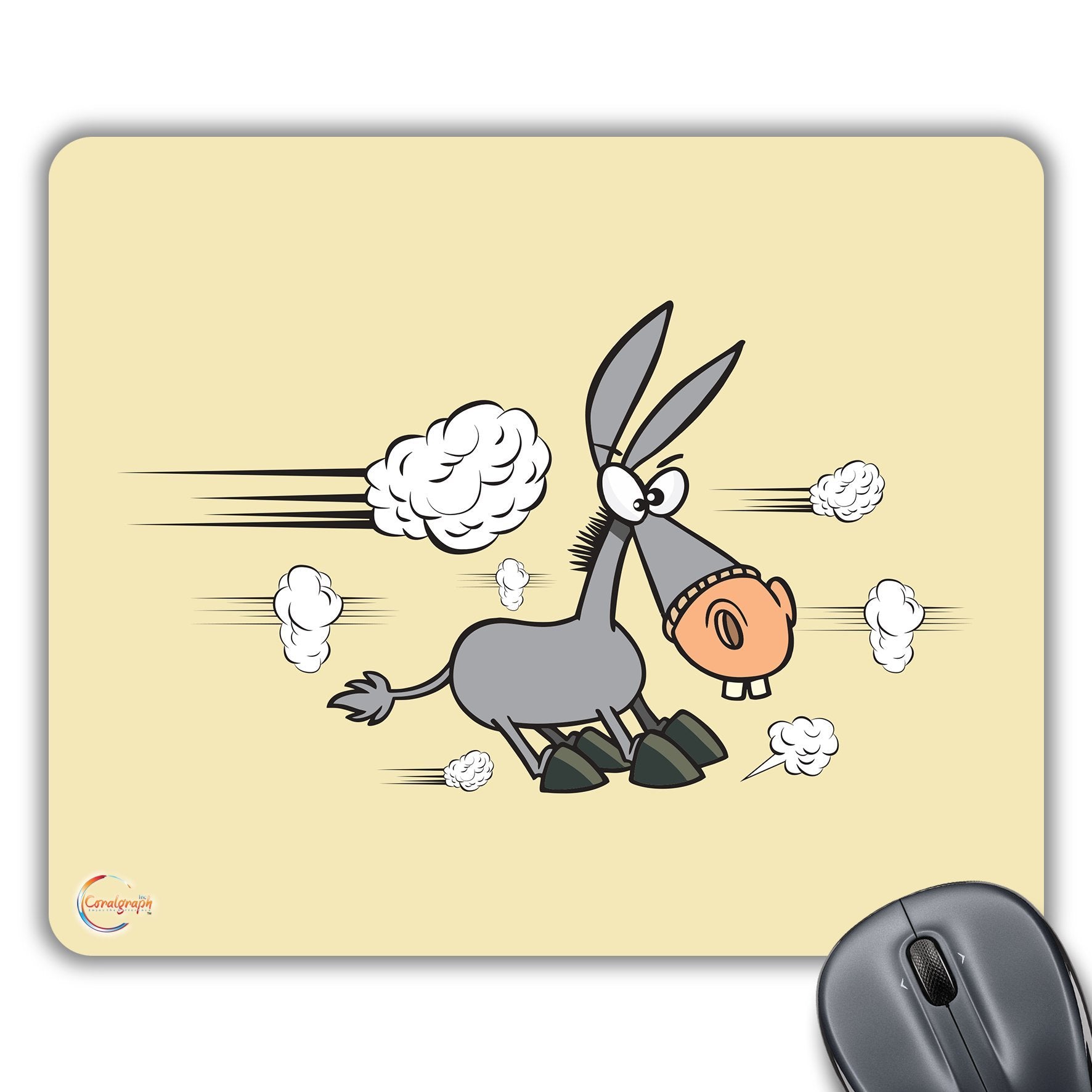 CP227 Funny Surprised Ass Donkey Novelty Gift Printed PC Laptop Computer Mouse Mat Pad