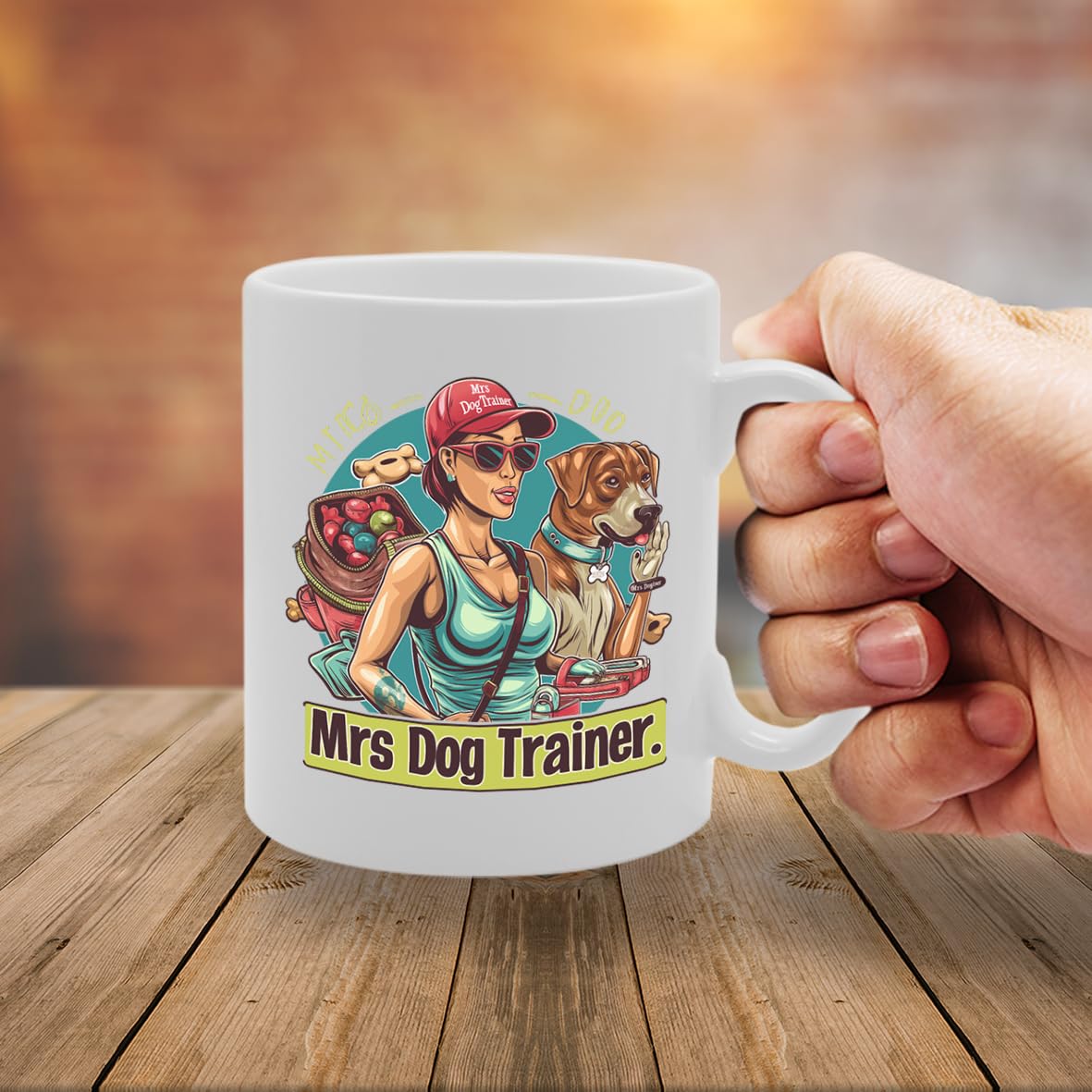Mrs Dog Trainer  - For Female Dog Trainers, Pet Lovers, Canine Enthusiasts, Durable Ceramic, Dishwasher Safe, Premium Print Mg6081 - Funny Printed Coffee Mug - Great Gift Idea