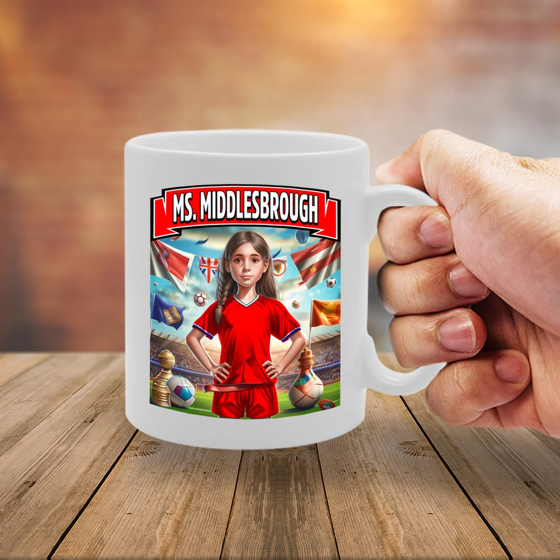 Ms Middlesbrough   Printed Tea Coffee Ceramic  For Footie Fan Ladies Girls Mg6384 - Funny Printed Coffee Mug - Great Gift Idea