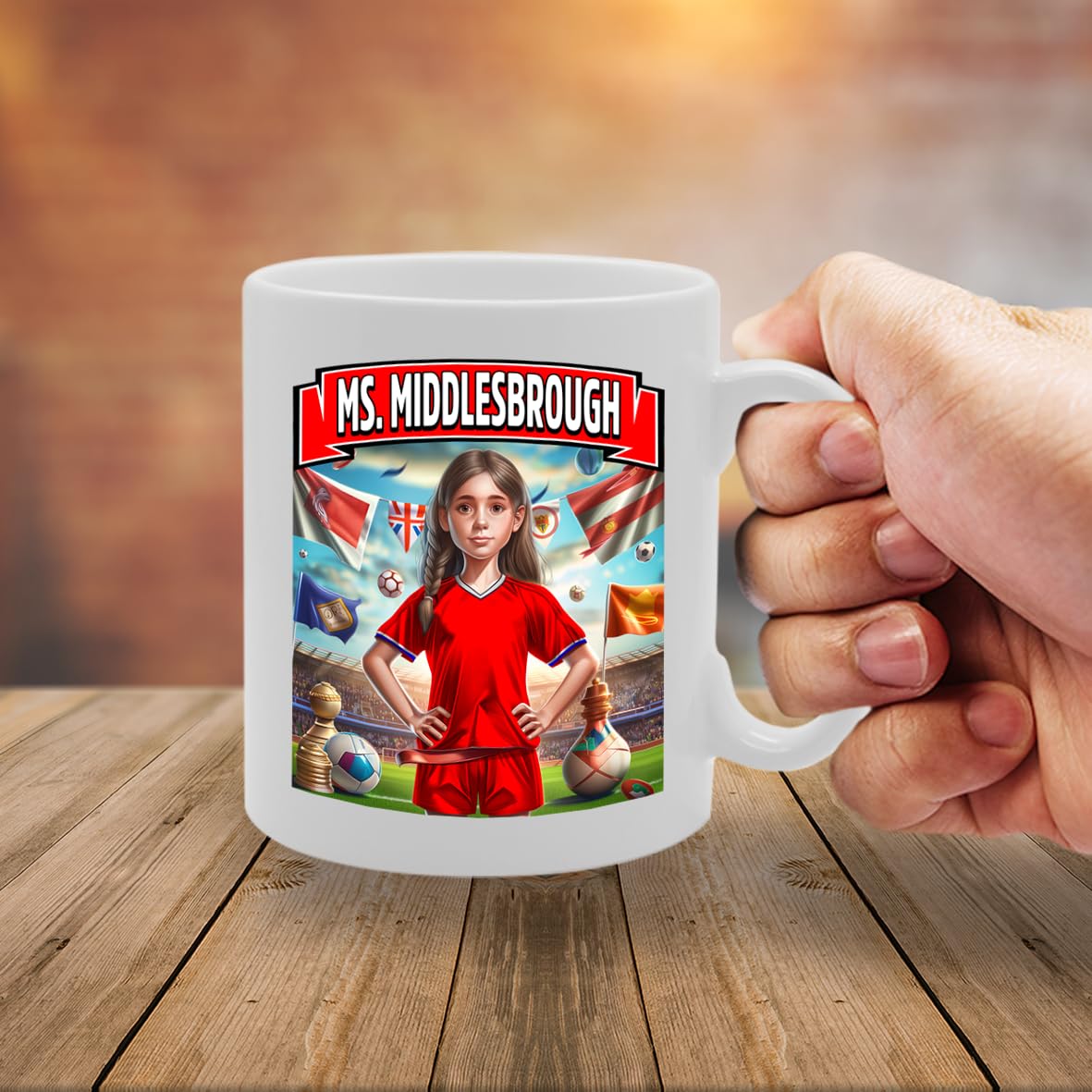 Ms Middlesbrough   Printed Tea Coffee Ceramic  For Footie Fan Ladies Girls Mg6384 - Funny Printed Coffee Mug - Great Gift Idea