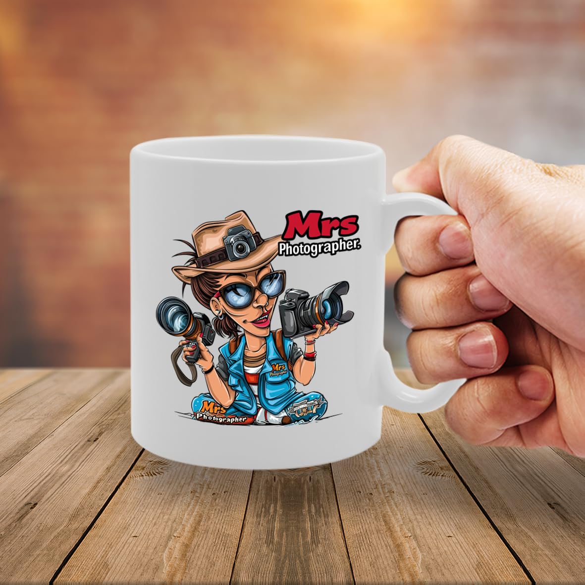 Mrs Photographer  - For Female Photographers, Photography Enthusiasts, Artists, Durable Ceramic, Dishwasher Safe, Premium Print Mg6075 - Funny Printed Coffee Mug - Great Gift Idea