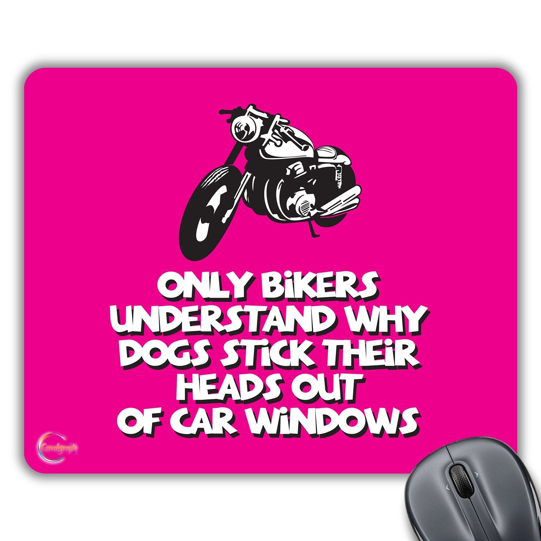 CP210 Only Bikers Understad Why Dogs Stick Their Heads Out of Car Windows Novelty Gift Printed PC Laptop Computer Mouse Mat Pad