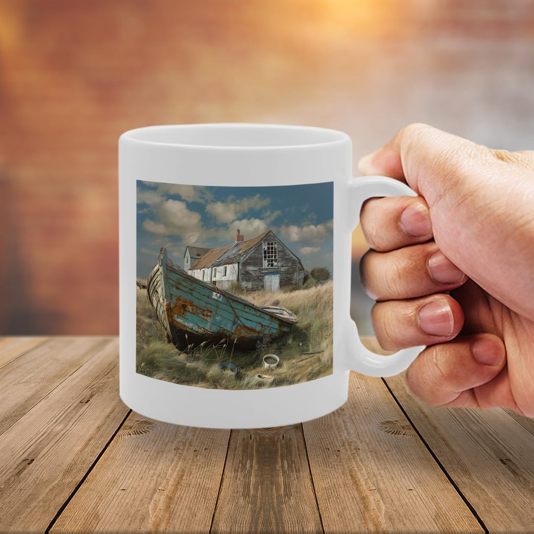 Printed Coffee Ceramic  Featuring Cities And Landmarks In United Kingdom (Norfolk) - Funny Printed Coffee Mug - Great Gift Idea