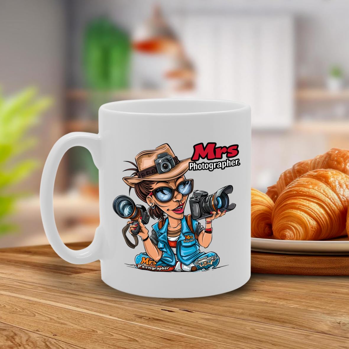 Mrs Photographer  - For Female Photographers, Photography Enthusiasts, Artists, Durable Ceramic, Dishwasher Safe, Premium Print Mg6075 - Funny Printed Coffee Mug - Great Gift Idea