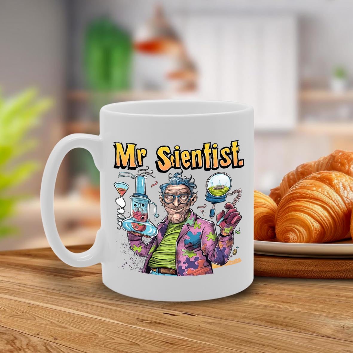 Mr Scientist Souvenir  – Depicting A Dedicated Scientist In A Lab Setting – Memory Keepsake For Science And Research Enthusiasts – Mr Scientist Memorabilia Mg6255 - Funny Printed Coffee Mug - Great Gift Idea