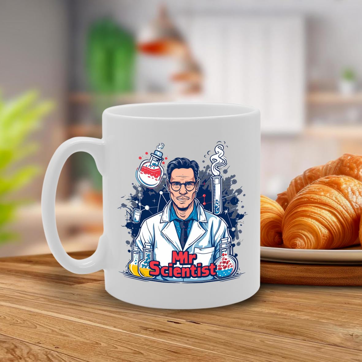 Mr Scientist  - Ideal For Science Enthusiasts And Researchers, 11Oz Ceramic Coffee  For Lab Professionals And Stem Lovers Mg5929 - Funny Printed Coffee Mug - Great Gift Idea