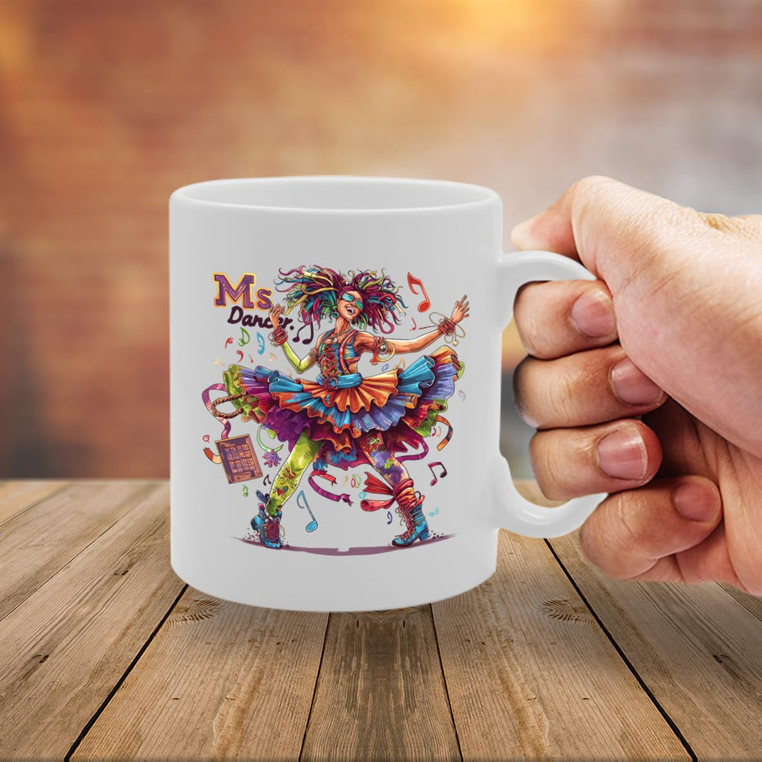 Ms Dancer Souvenir  – Depicting A Graceful Dancer In Motion – Memory Keepsake For Dance And Performing Arts Enthusiasts – Ms Dancer Memorabilia Mg6260 - Funny Printed Coffee Mug - Great Gift Idea