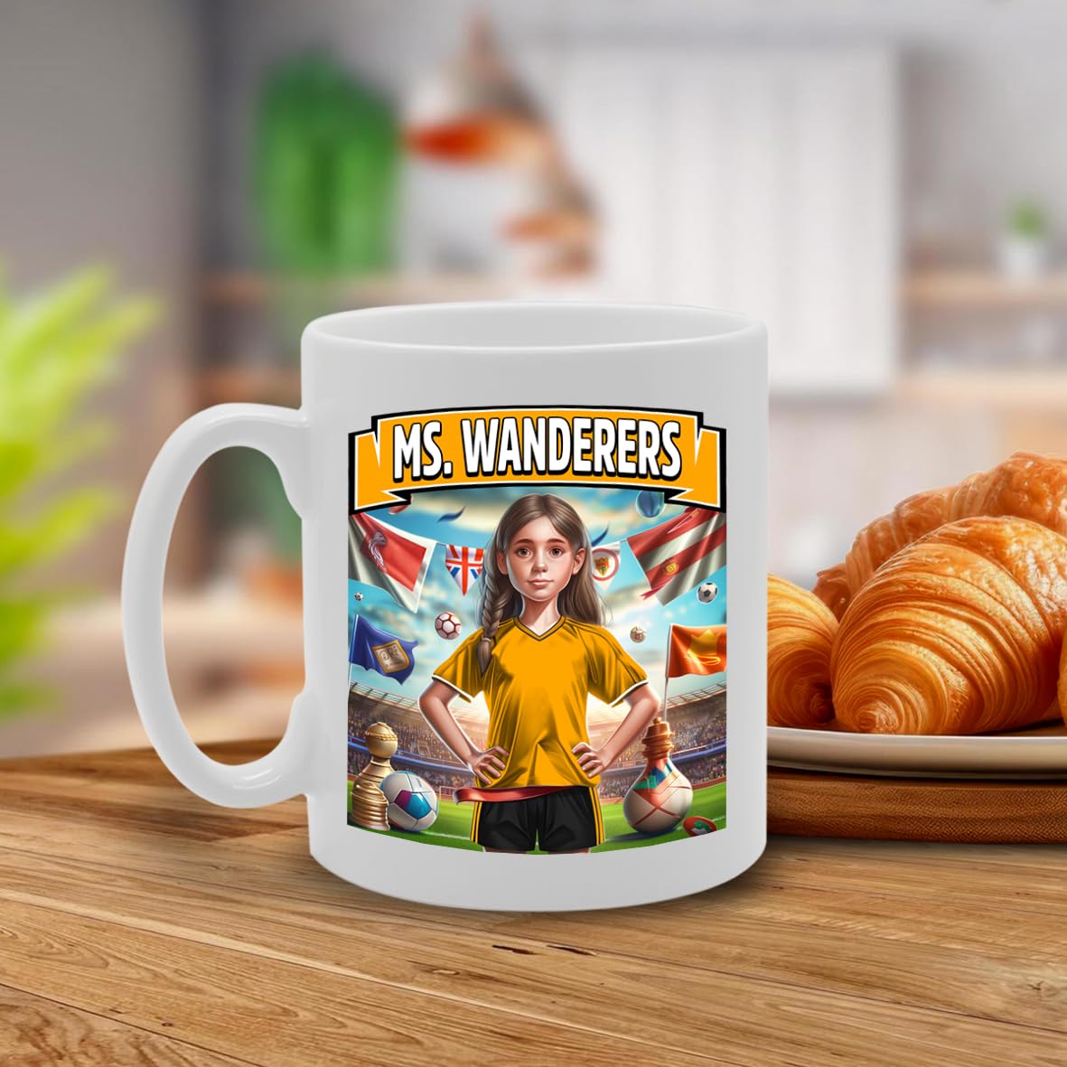 Ms Wolves   Printed Tea Coffee Ceramic  For Footie Fan Ladies Girls Mg6384 - Funny Printed Coffee Mug - Great Gift Idea