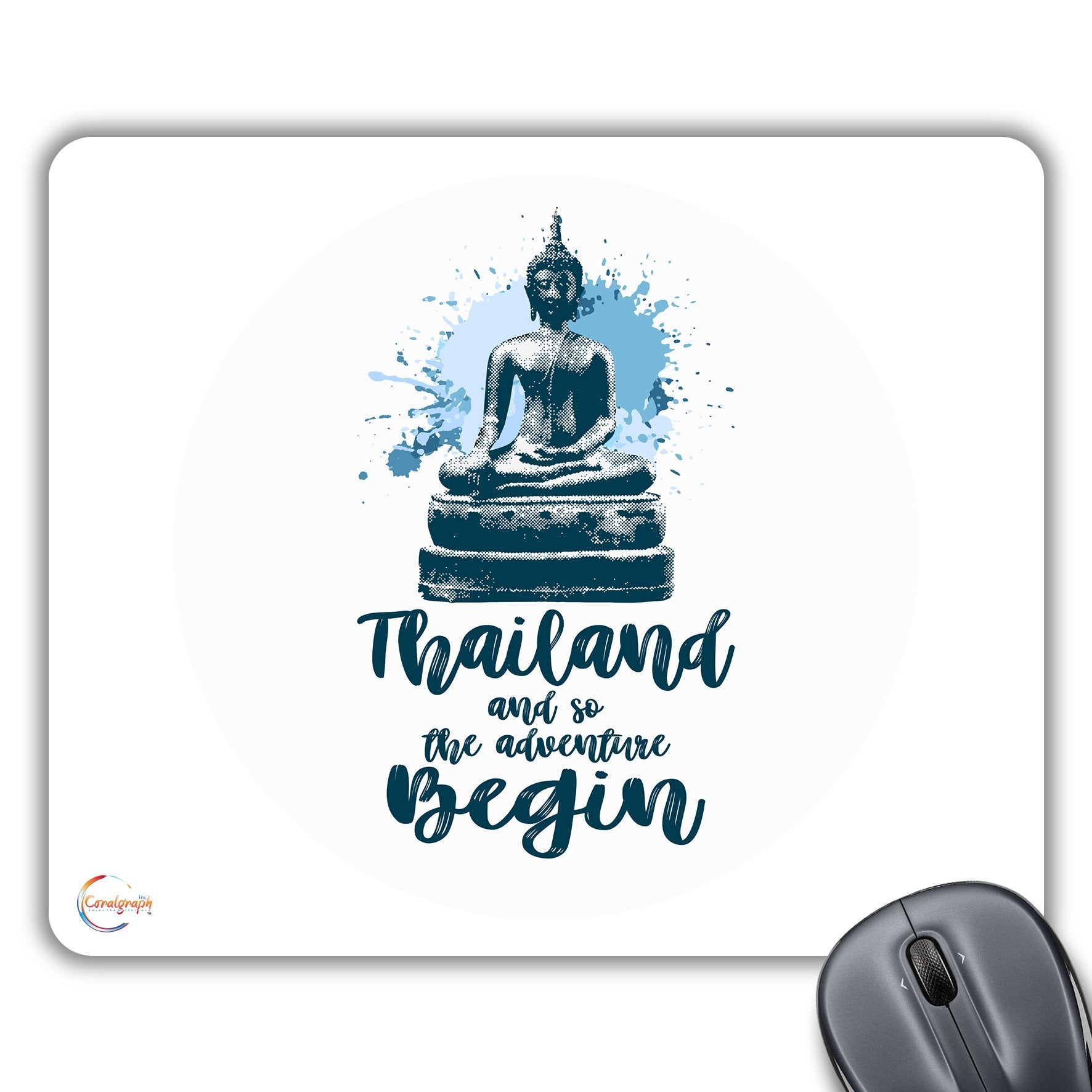 CP282 Thailand and So The Adventure Begin Novelty Gift Printed PC Laptop Computer Mouse Mat Pad