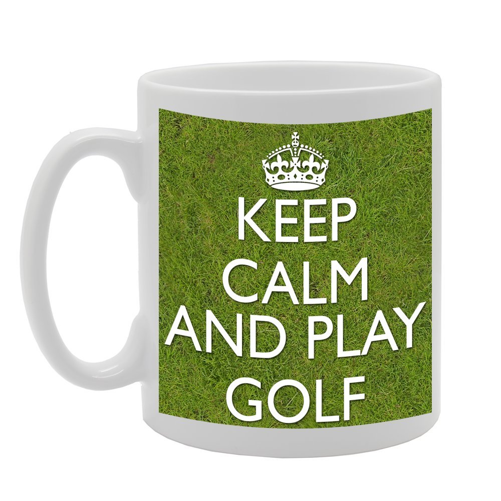 Keep Calm And Play Golf   Printed Tea Coffee Ceramic  Mg556 - Funny Printed Coffee Mug - Great Gift Idea