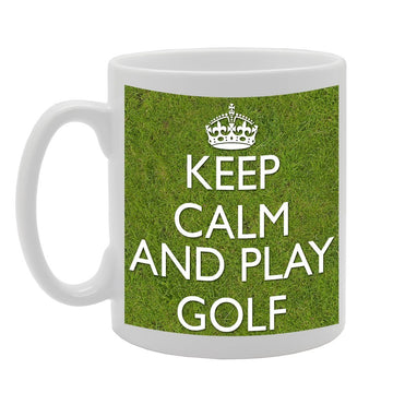 Keep Calm And Play Golf   Printed Tea Coffee Ceramic  Mg556 - Funny Printed Coffee Mug - Great Gift Idea