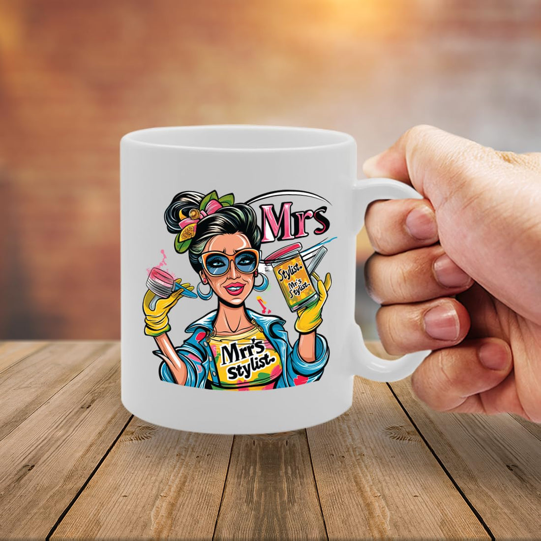 Mrs Stylist  - Ideal For Nail Beauty Technicians, Salon Professionals, Fashion Enthusiasts - Dishwasher Safe Mg6003 - Funny Printed Coffee Mug - Great Gift Idea